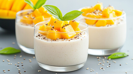 Mango sticky rice with coconut milk, Thai dessert