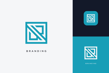 Abstract Digital App Brand Logo