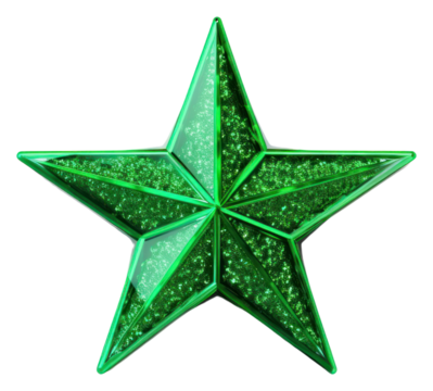 PNG Green star white background celebration.