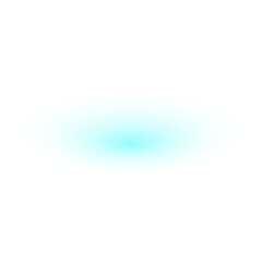 Blue glowing light effect on transparent background