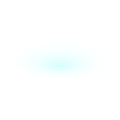 Blue glowing light effect on transparent background