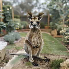 Fototapeta premium kangaroo in the grass