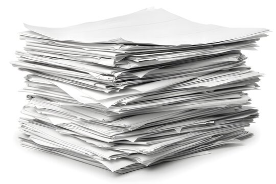 A Neatly Stacked Pile of Unused White Papers
