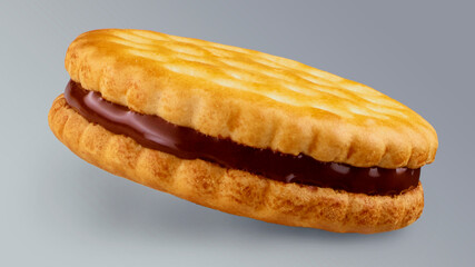 Schokoladenkeks, Doppelkeks, gebacken, 