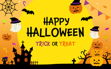 ハロウィンの背景イラスト