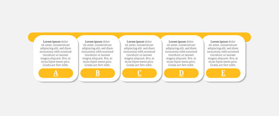 Very simply infographic design with 5 options or steps. Infographics for business concept.