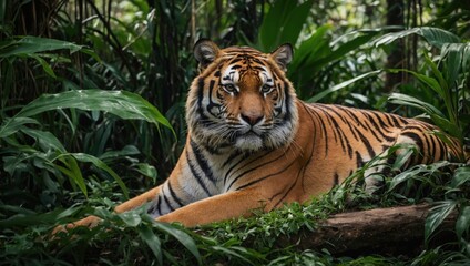 Fototapeta premium tiger in the jungle