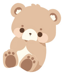 Obraz premium PNG Brown bear drawing mammal cute.