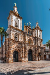Fototapeta premium A large stone building with a clock tower