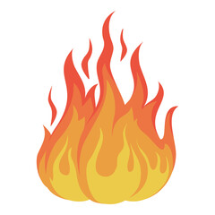 Burning fire isolated on white background