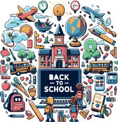 Back to school Vector illustration