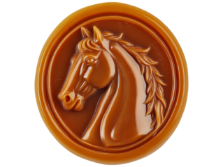 Wax seal embossed with a horse's head