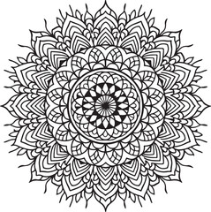 mandala design vector art illustration silhouette 