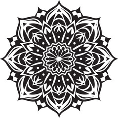 mandala design vector art illustration silhouette 