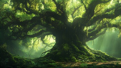 sunlight in the forest