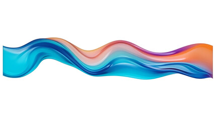 Fototapeta premium Abstract colorful wave with gradient blue, pink, and orange colors.