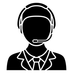 man with headset. customer service icon