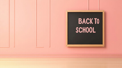 Back to school chalkboard on minimalistic background, education concept
