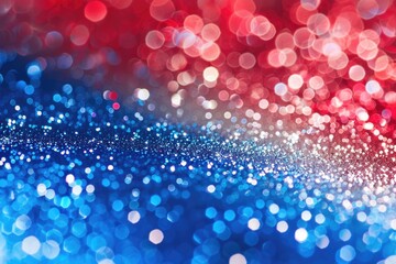 A vibrant red, white and blue background with sparkles, ideal for festive and celebratory uses