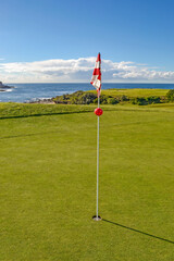 Sydney beaches little bay Australia, ocean view of Sydney beautiful beaches by golf field