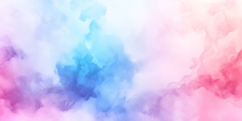 Fototapeta premium The soft pink and blue gradient background provides a wonderfully soothing atmosphere, creating ample space available for text, as well as versatility for various creative applications and uses