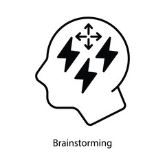 Brainstorming vector filled outline Icon Design illustration. Graphic Design Symbol on White background EPS 10 File