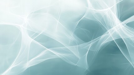 Abstract light waves on a soft blue background, creating a serene and modern aesthetic.