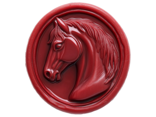 Wax seal embossed with a horse's head