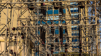 Obraz premium rede elétrica de uma distribuidora de energia no brasil