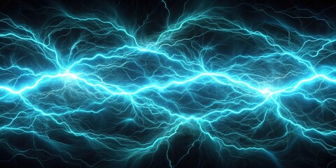 Fototapeta premium Azure Veins of Power: Electric, vibrant, energetic, teal, blue, pulsating