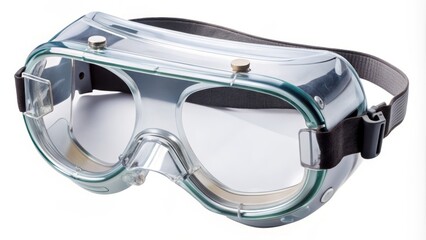 Durable safety goggles with scratch-resistant lenses and adjustable straps, perfect for protecting eyes in industrial, construction, or laboratory work environments.