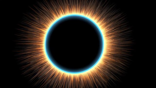 solar eclipse motion design abstract graphic animation