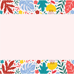 Floral frame for greetings cards or wedding invitation.