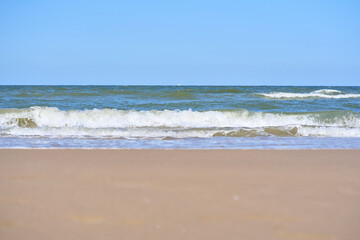 Seashore on a windy day.