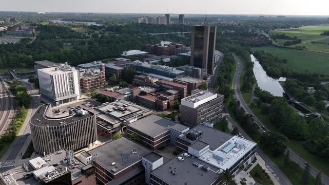Campus aerial of Carleton University Ottawa Ontario
