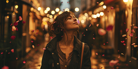 Strolling Through a Magical Evening, Blossoms in the Air