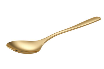 Elegant golden spoon on transparent background. Perfect for culinary presentations, kitchen decor, and luxury dining experiences.