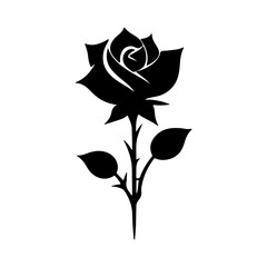 Rose Silhouette black 