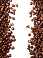 Obraz premium White Surface Coffee Beans