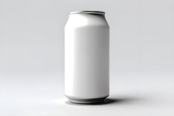 isolated beer can mockup isolated on white