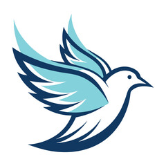 Bird wing dove logo design 4