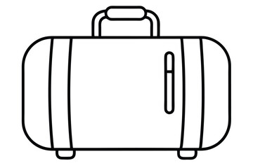 luggage line art vector illustration