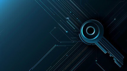 High-Tech Digital Key, Advanced Security Measures for Protecting Digital Assets and Access Control
