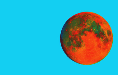 Closeup, Soft blur planet earth globe. Climate change global warming concept isolated cyan background for design or advertising stock photo. Vector illustration