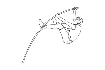 Do sports concept. Single line draw design vector graphic illustration.