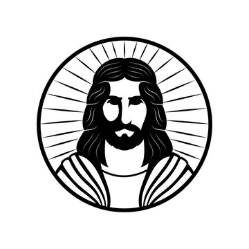 recommend clip art: Jesus silhouette vector illustration logo