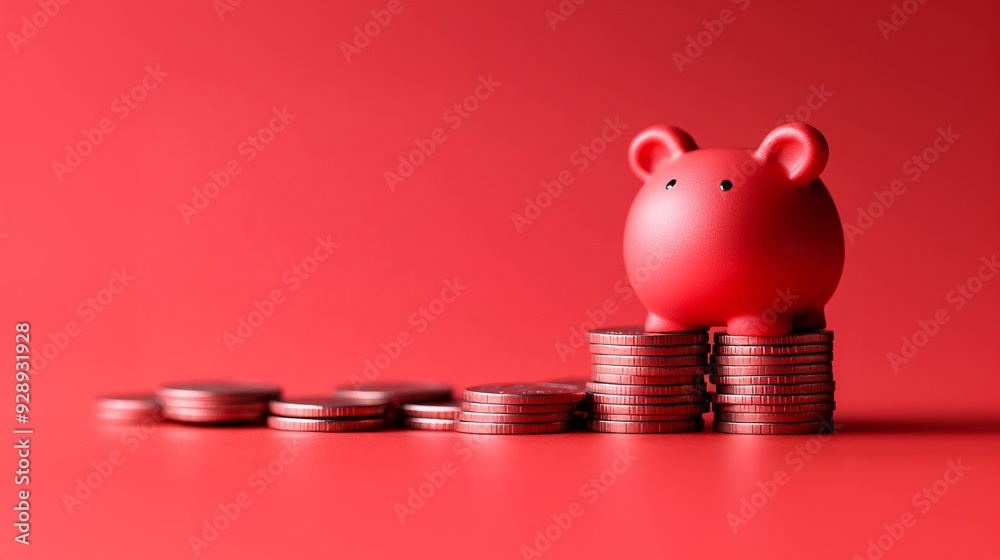 Poster an illustration explaining the concept of financial freedom with visuals representing the stages of 