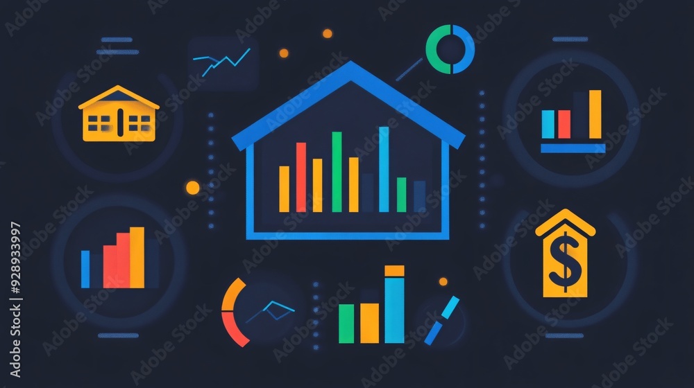 Poster an infographic showing the importance of diversification in an investment portfolio with visuals of 