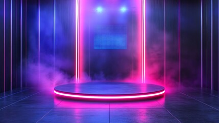 Holographic Floating Podium Design