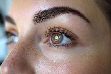 Fototapeta premium Permanent Eyebrows Makeup Procedure by Beautician